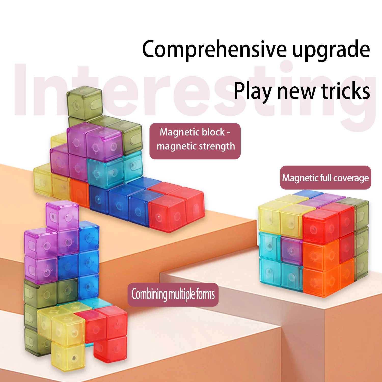 Набор 3D-магнитных Строительных Блоков — Волшебные Кубики-головоломки С 54