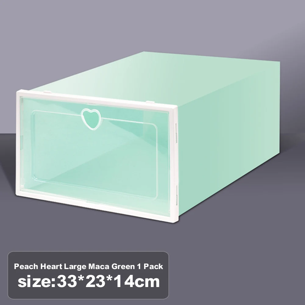 

Foldable Plastic Shoes Organizer Stackable Shoe Storabe Box With Transparent Lid Shoe Container Storage Organizer Dropshipping