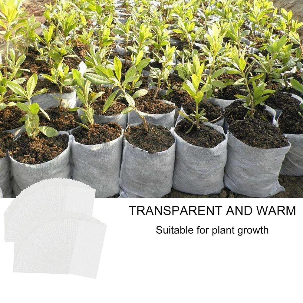 

100pc Growing Planter Pots Indoor Non-woven Fabric Grow Bag Seeding Bags Biodegradable Nursery Bag Garden Seedling Ventilate Bag