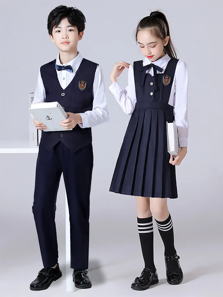 

Kindergarten uniforms, students' school uniforms, class uniforms, English college style recitation children's stage costumes,