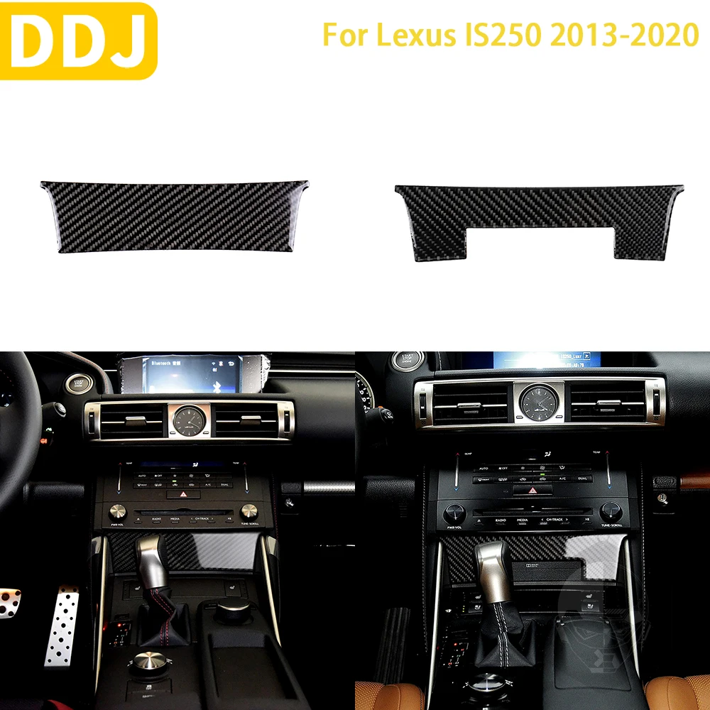 

Аксессуары для салона автомобиля Lexus IS250 300 350C 2013-2020 из углеродного волокна центральное управление Нижняя панель отделка наклейки украшение
