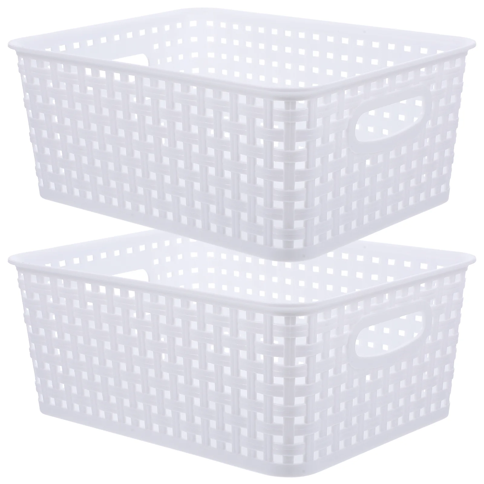 

2 Pcs Laundry Basket Plastic Organizing Office Mini Hamper Toy Storage Bins Organizer Glove Box Organization