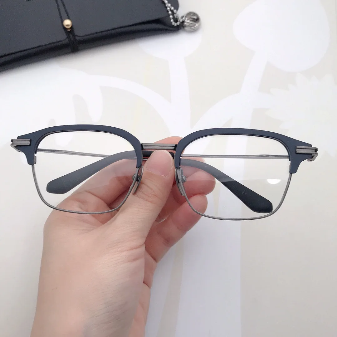 Оправа для очков большого размера из чистого титана в стиле ретро