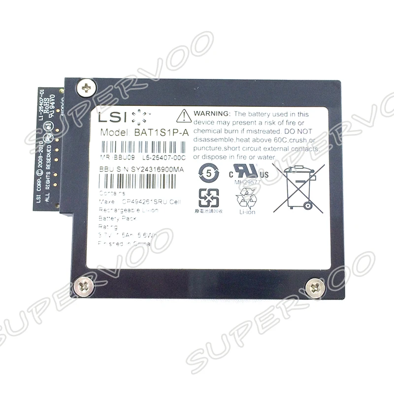 

Аккумулятор LSIIBBU09 для MegaRAID SAS 9265 и 9285