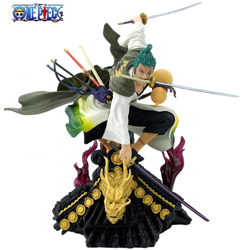 

Экшн-фигурка кимоно ророноа Зоро GK аниме фигурка на крыше трехножное боевое навык аниме модель ПВХ игрушка подарок декор