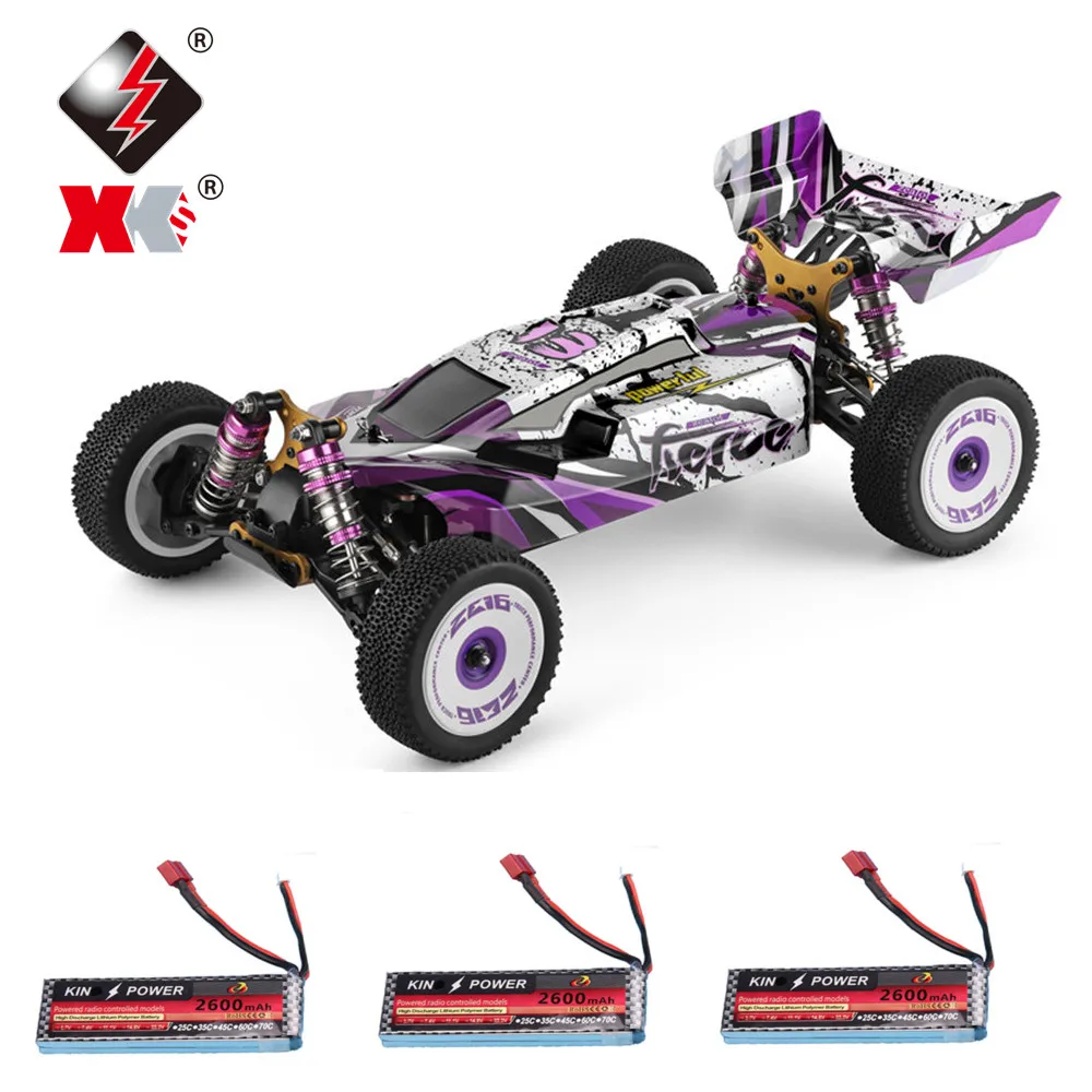 

Wltoys 124019 Upgraded 2600mAh Battery 2.4G Racing RC Car 55KM/H High Speed 4WD Off-Road Drift Remote Control Cars for Adults
