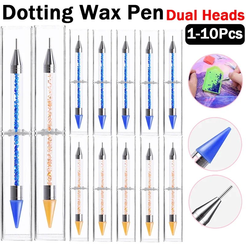 1-10 Шт. Двуглавая Заостренная Восковая Ручка Случайная Дрель Инструмент Для