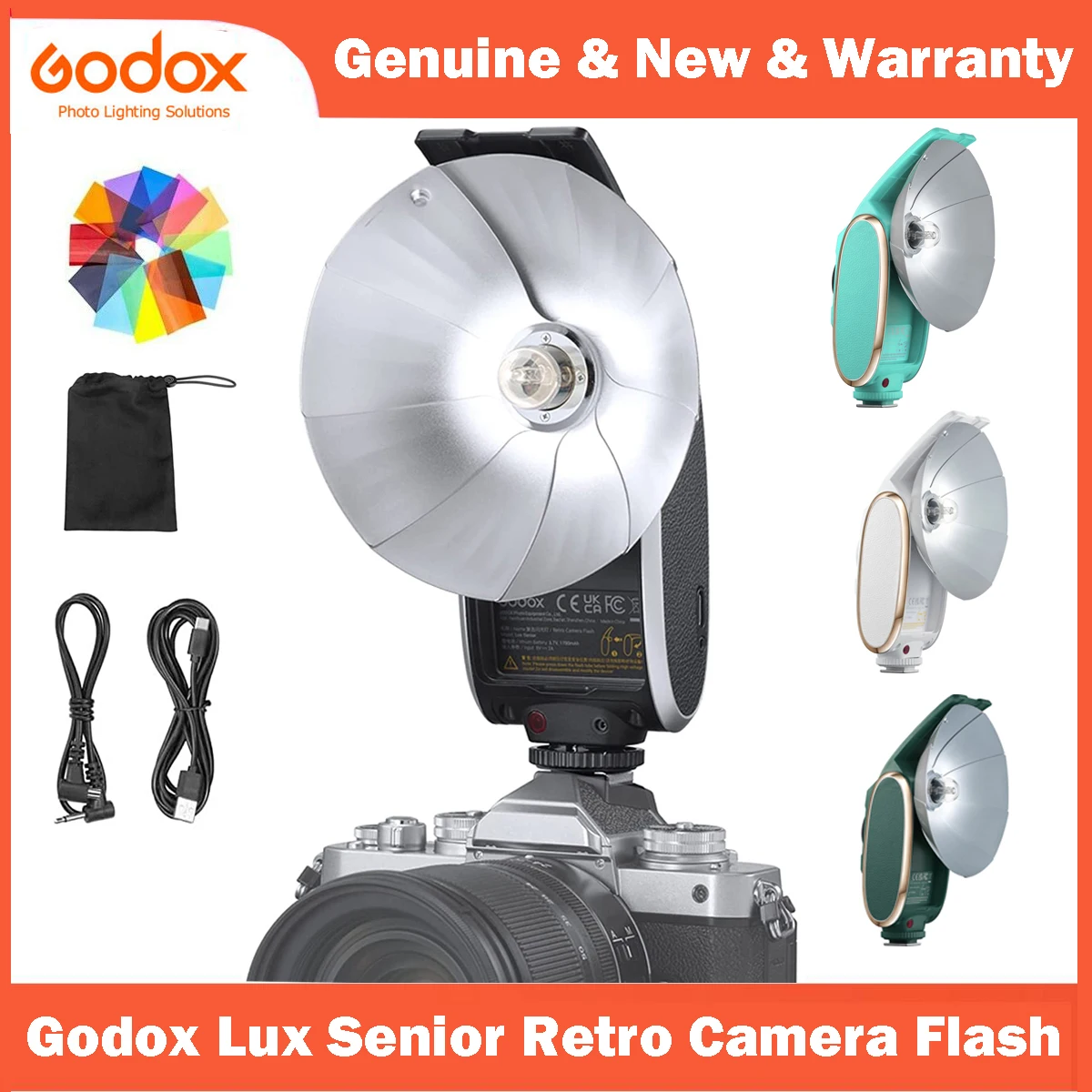 Godox Lux Senior Retro-Flash de cámara Retro para hombre y mujer, dispositivo...