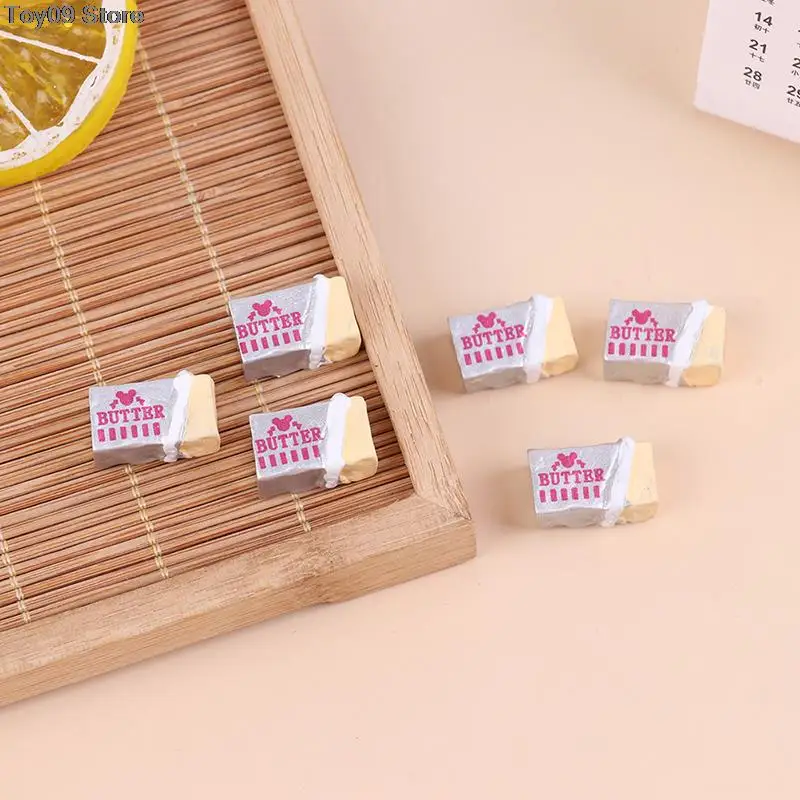 

High Quality 6Pcs Dollhouse Simulation Food Butter Miniature Pretend Play Kitchen Diy Bread Set Dollhouse Kitchen Decor Toy