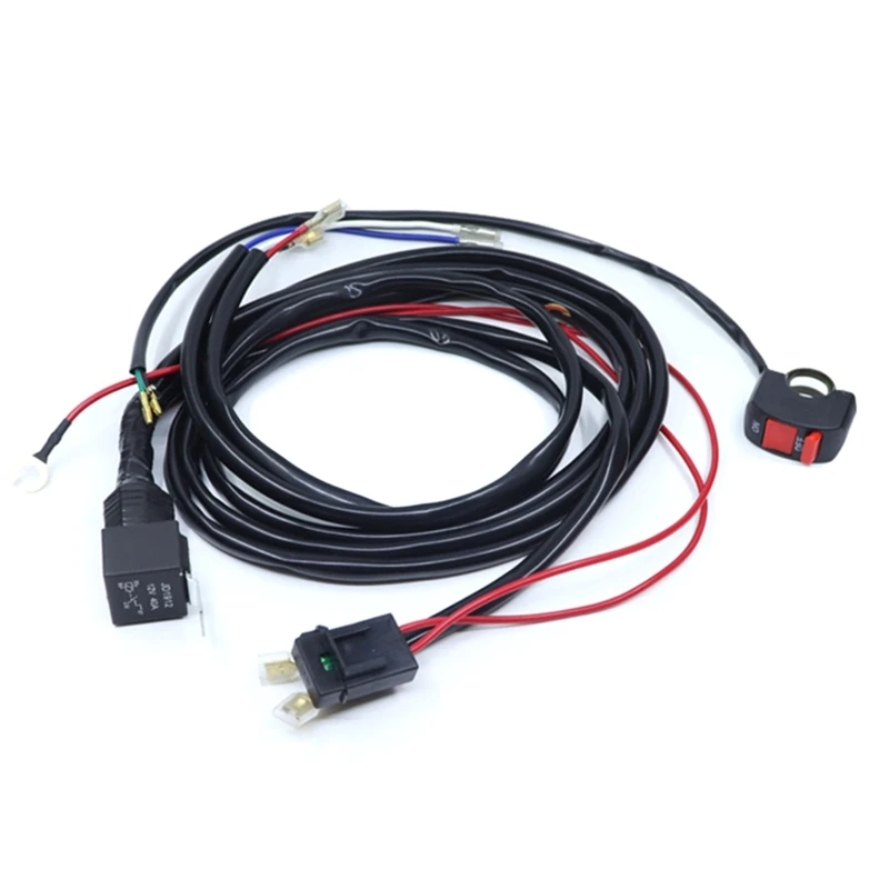 

Auto Car Cable Wiring Harness Kit ON/OFF Switch Relay for Motorcycle Fog Light