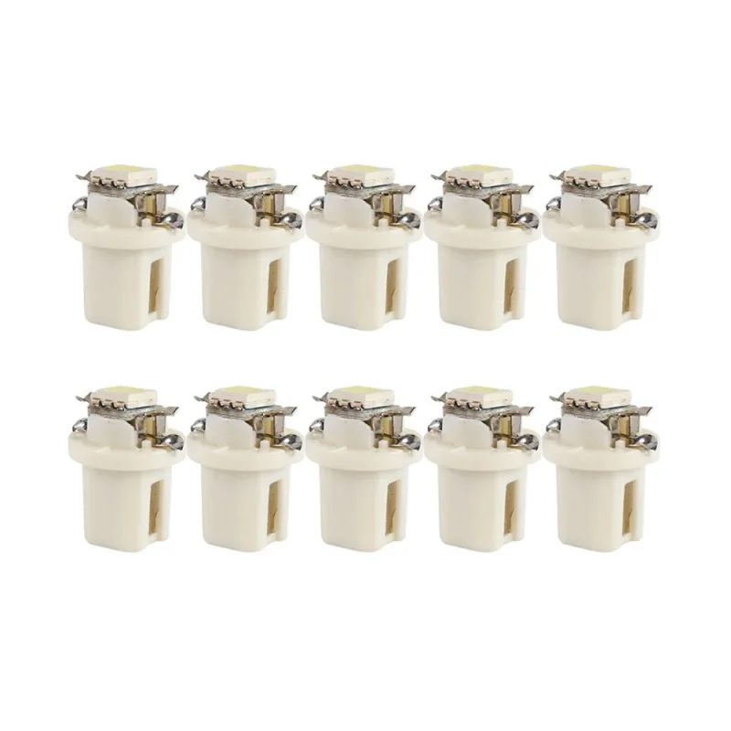 10 шт. T5 B8.5d фонари интерьера автомобиля приборные панели лампы низкой мощности 5050