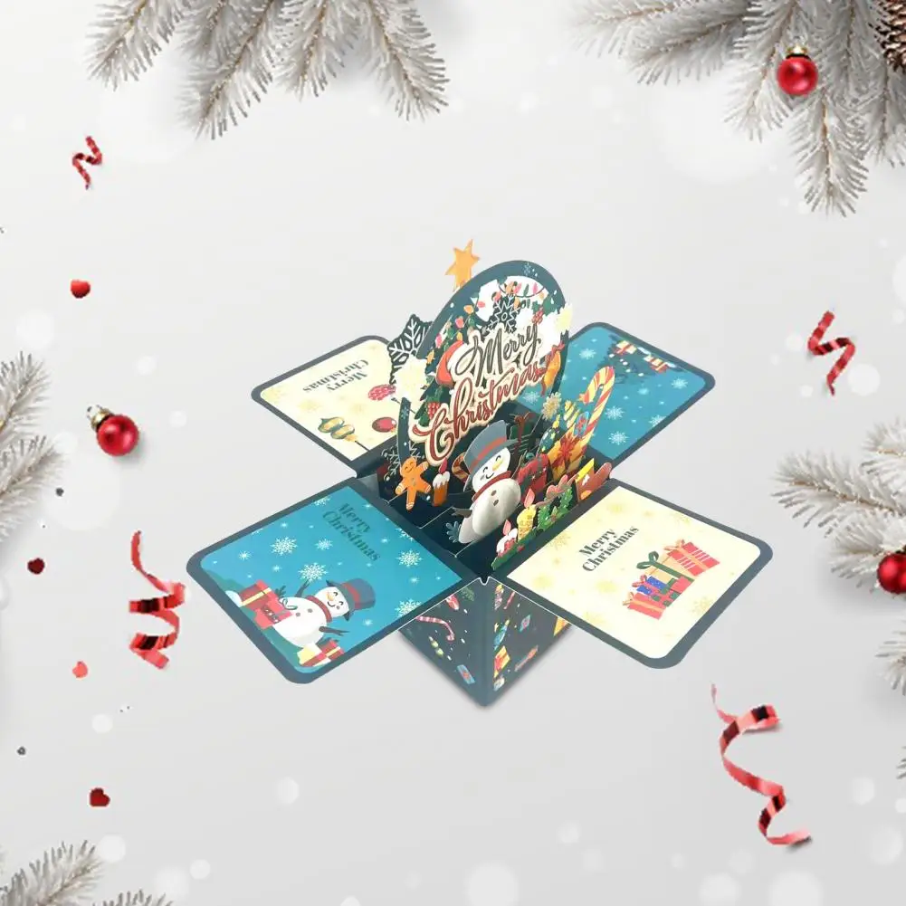 3D всплывающие рождественские открытки Ручная работа поздравительная открытка