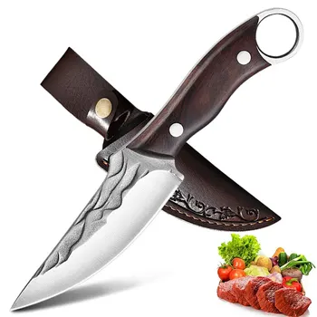Kitchen Knife Boning Knife Outdoor Hunting Camping Knife Handmade Forged Knife Military Knife- Good for Camping Survival Outdoor 1