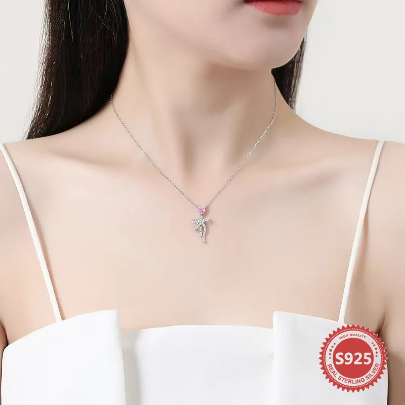 Комплект из колье и серёг серебра 925 пробы