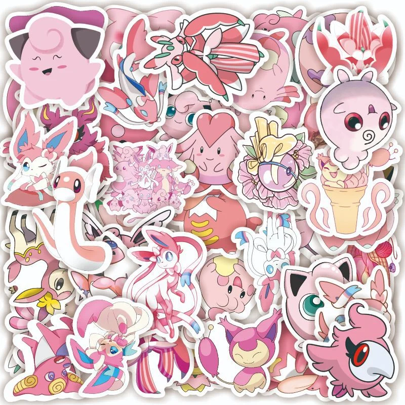 

50Pcs Pokemon Stickers Bike Kids Motorcycle Laptop Anime Car Computer Cute Cartoon Toys Funny Kawaii Girls Cool Helmet Classic