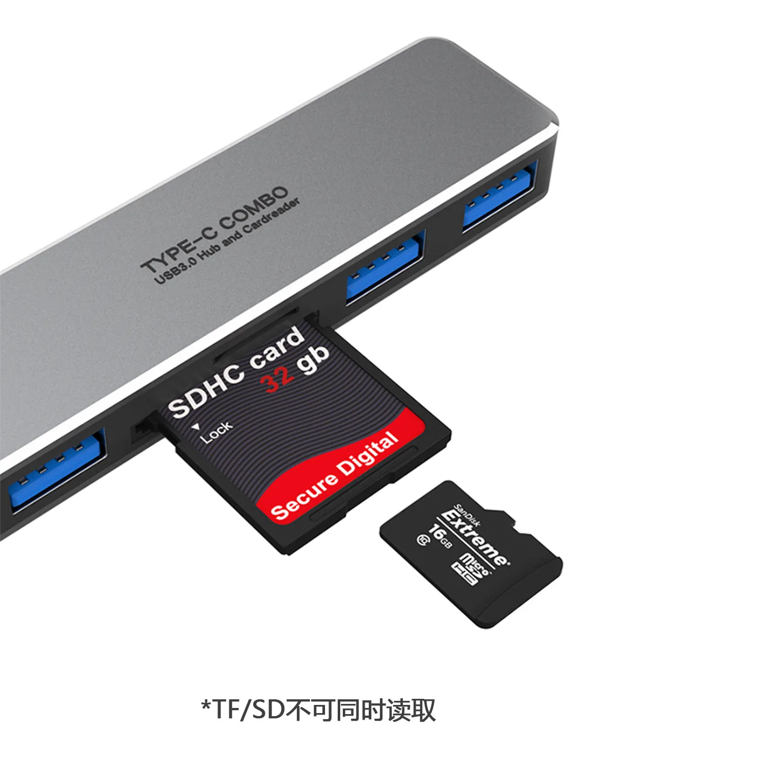 USB 3.0 Type-C Hub к HDMI адаптеру 4K Thunderbolt 3 C с 1 TF SD Reader слот для MacBook Pro/Air/Huawei Mate |