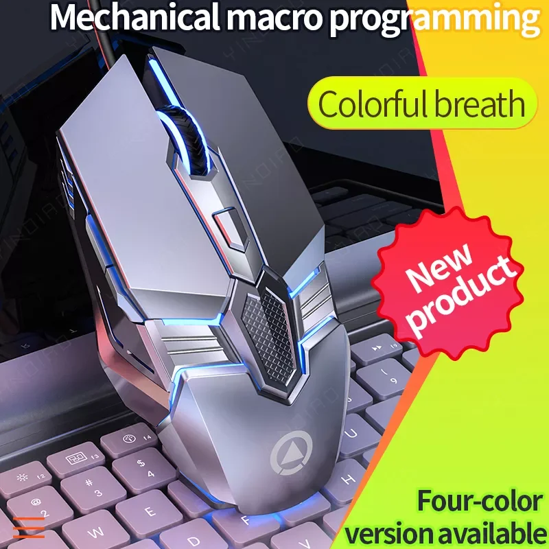 

Hot 3200 DPI 6 Buttons Mouse USB Wired Photoelectric LED Luminous Computer Office LOL Game Mouse For Laptop PC Gamer Gift New
