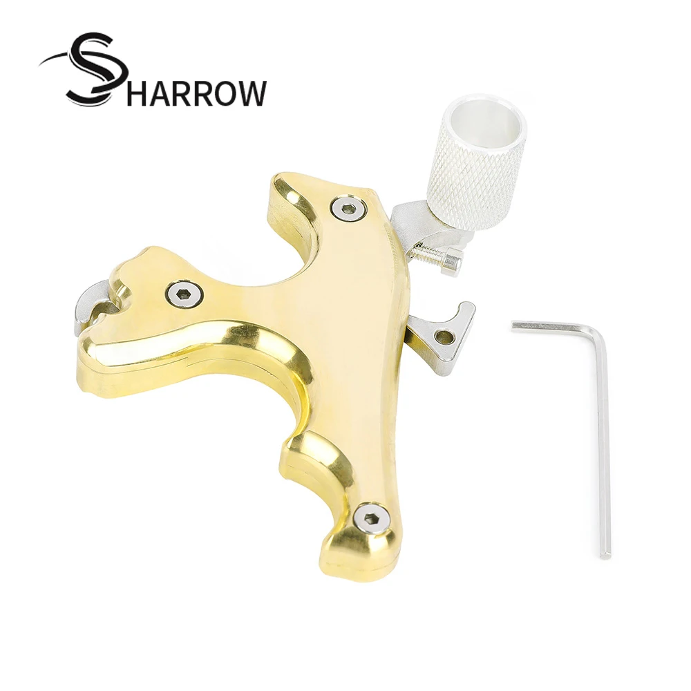 Brass Compound Bow Release 3 Fingers Manual For L/R Hand Grip Caliper Dispenser Aids Tool Archery Shooting Hunting Accessories
