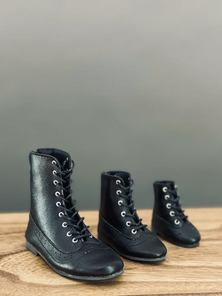 

BJD doll shoes black Pure leather High help boots for 1/3 1/4 1/6 BJD DD SD MSD MDD YOSD doll accessories