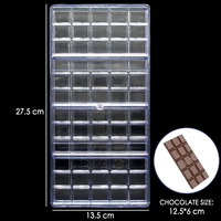 chocolate bar maker injection hard pc candy mould polycarbonate break apart bar chocolate mold cake candy baking mould