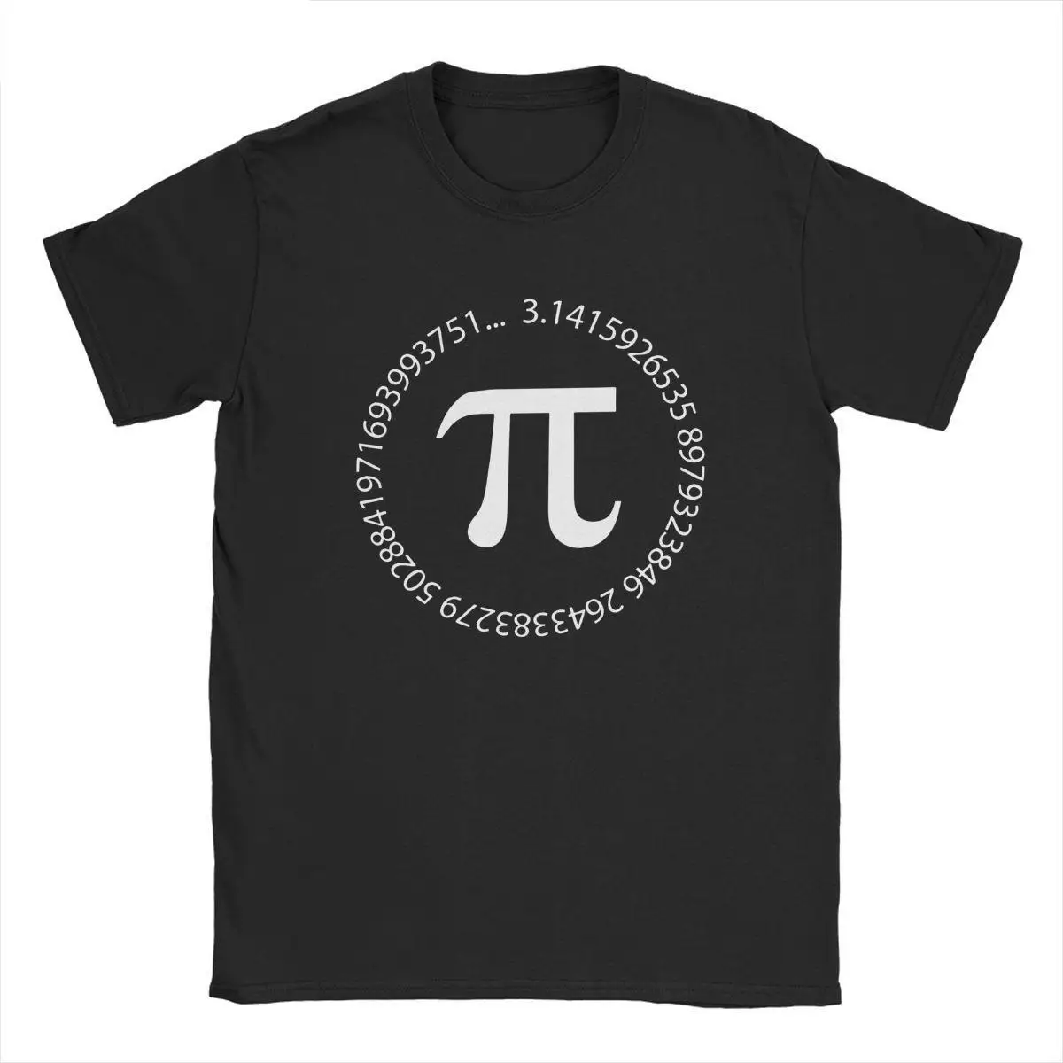 Men's T-Shirt Pi Sign Number Math Funny 100% Cotton Tees Short Sleeve T Shirts Round Neck Clothes Gift Idea