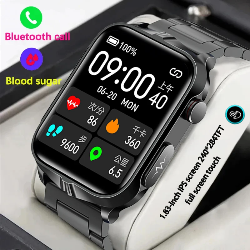 

For Android IOS health smartwatch ECG+PPG temperature blood oxygen monitoring Bluetooth call IP68 waterproof men's smartwatch