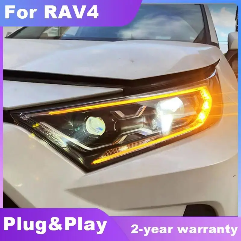Автомобильные фары для Toyota RAV4 светодиодные 2019 2020 2021 2022 2023 RAV 4 лампы Drl линзы