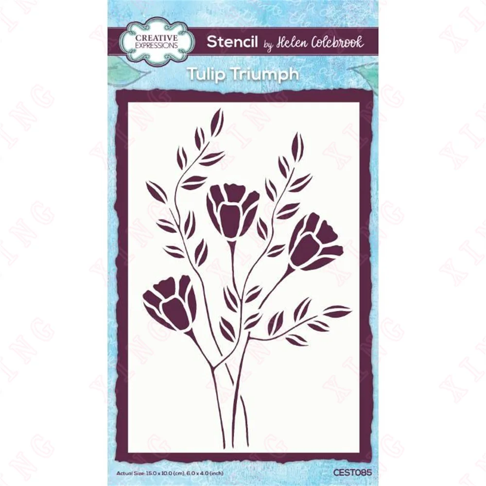 

Painting Scrapbook Coloring Embossed Album Decorative Template 2023 Craft Paper Card Tulip Triumph Mold New Diy Layering Stencil
