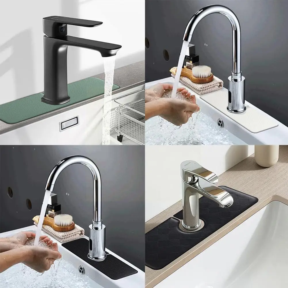 

Absorbent Mat Kitchen Bathroom Drying Sink Splash Guard Faucet Countertop Catcher Splash Microfiber Protector B3m8