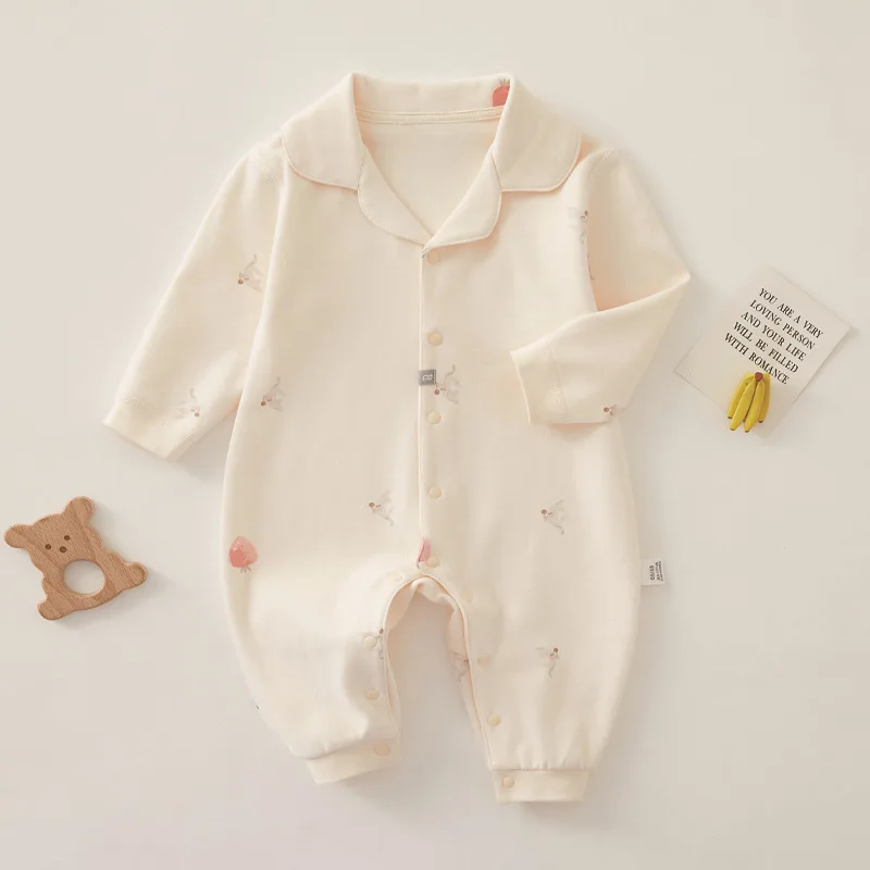 Детская одежда, зимняя хлопковая одежда с лацканами, детская одежда, Одежда для новорожденных, Пижамный комбинезон