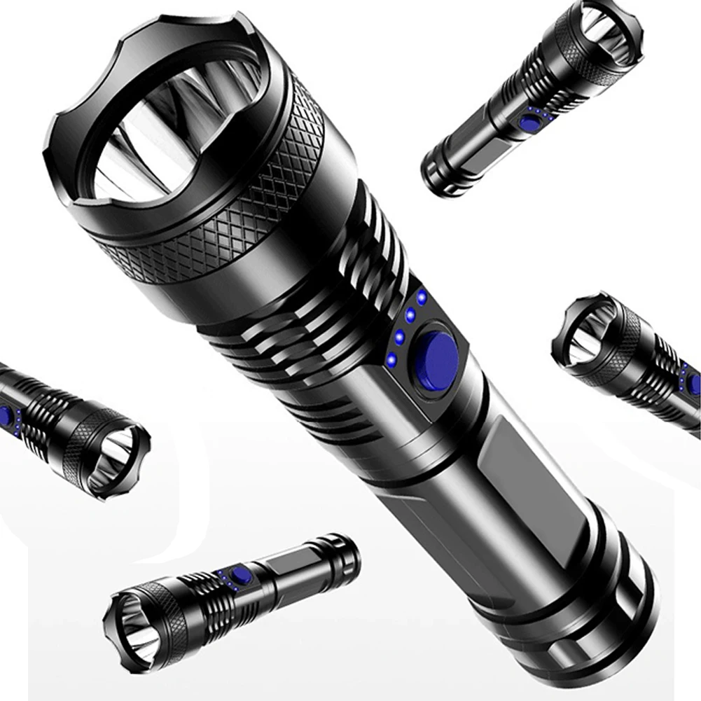 

Светодиодный фонарик с Micro USB зарядкой, водонепроницаемый IPX4 фонарик для кемпинга и рыбалки, 3 режима, 500 лм, мАч, Уличное оборудование