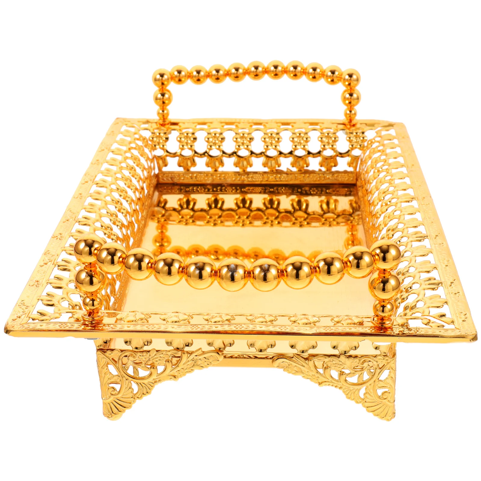 

Display Tray Metal Fruit Plate Containers Storage Holder Iron Dry Fruits Decorative