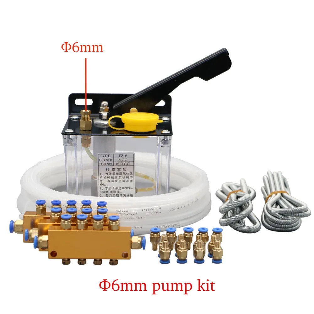 

Комплект ручного масляного насоса с ЧПУ, масляный выпуск 4 мм 6 мм, смазочный насос TZ-5 для гравировального фрезерного станка с ЧПУ