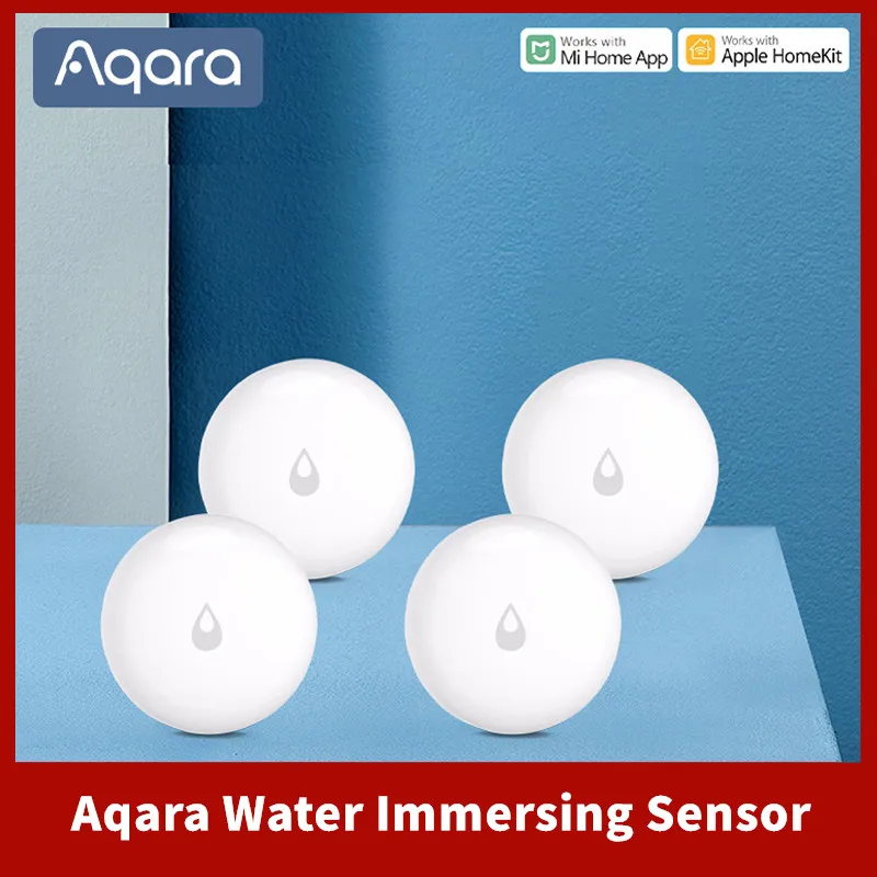 Датчик погружения Aqara Flood Sensor, водонепроницаемый сенсор для обнаружения протечек, работает с приложением Mi Home