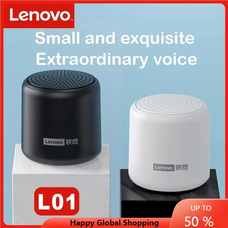 

Original Lenovo L01 Portable Bluetooth Speaker Outdoor Loudspeaker Wireless Mini Column 3D Stereo Music Surround Bass Box Colour
