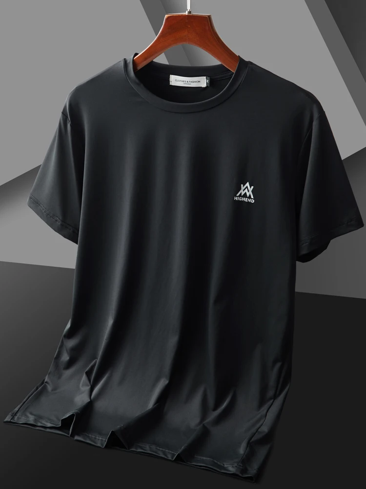 Футболка Romon из ледяного шелка с короткими рукавами мужская летняя тонкая