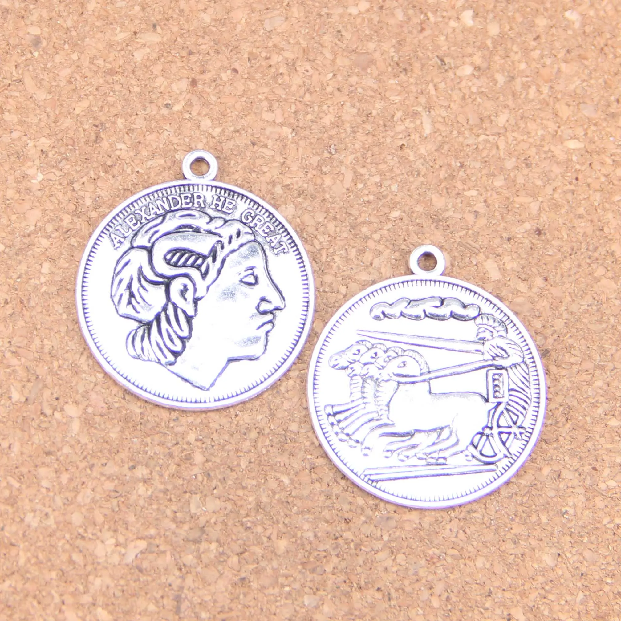 

30pcs Charms Coin 28mm Antique Pendants,Vintage Tibetan Silver Jewelry,DIY for bracelet necklace