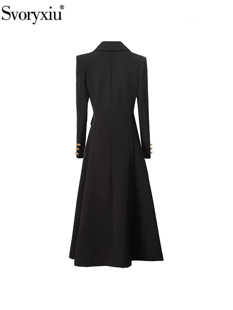 Svoryxiu модное подиумное осеннее коричневое винтажное длинное стильное пальто