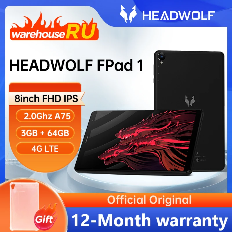 HEADWOLF FPad 1 F1 8''HD IPS Screen 3G+64GB 800*1280 4G LTE  Aidroid 11  4000mAh  2.0Ghz A75 TABLET PC computer
