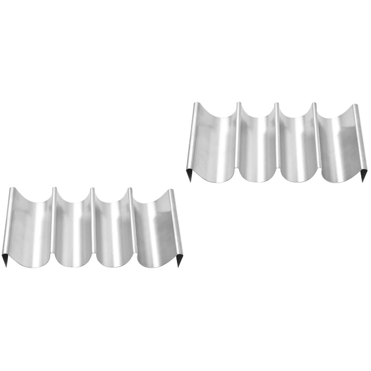 

Taco Holder Stand Rack Stainless Mexican Truckpancake Plate Tray Steel Nonslip Supplies Desktop Mini Hot Stands Dog Storage