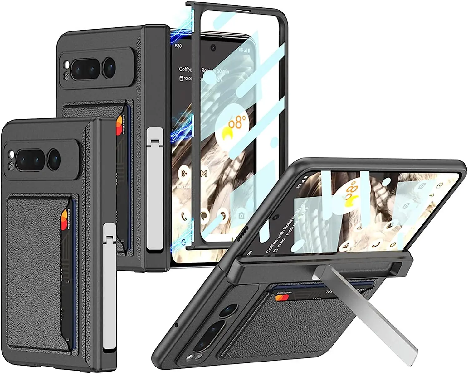 

Бумажник для Google Pixel Fold, защита шарнира, защита экрана, противоударный защитный чехол