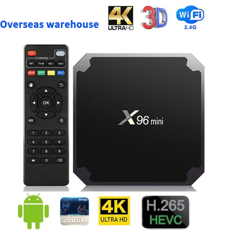 ТВ-приставка X96 mini на Android 9 0 4K Amlogic S905W 2 + 16 ГБ Wi-Fi 4 ГГц | Электроника