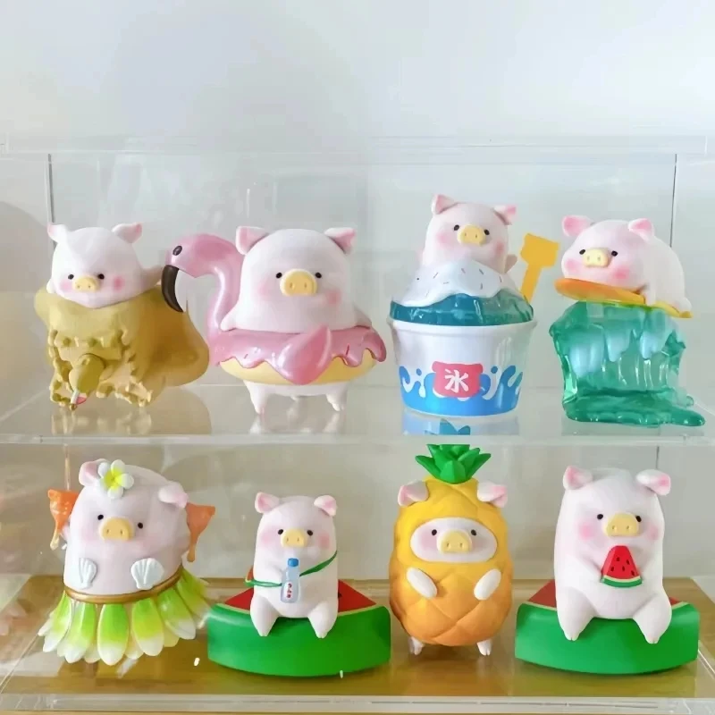 Фото Горячая подлинная Lulu Piggy Beach Party Случайная слепая коробка Игрушка Guess Bags Mystery Mistery Caixa Фигурка Модель Подарок на день рождения №4