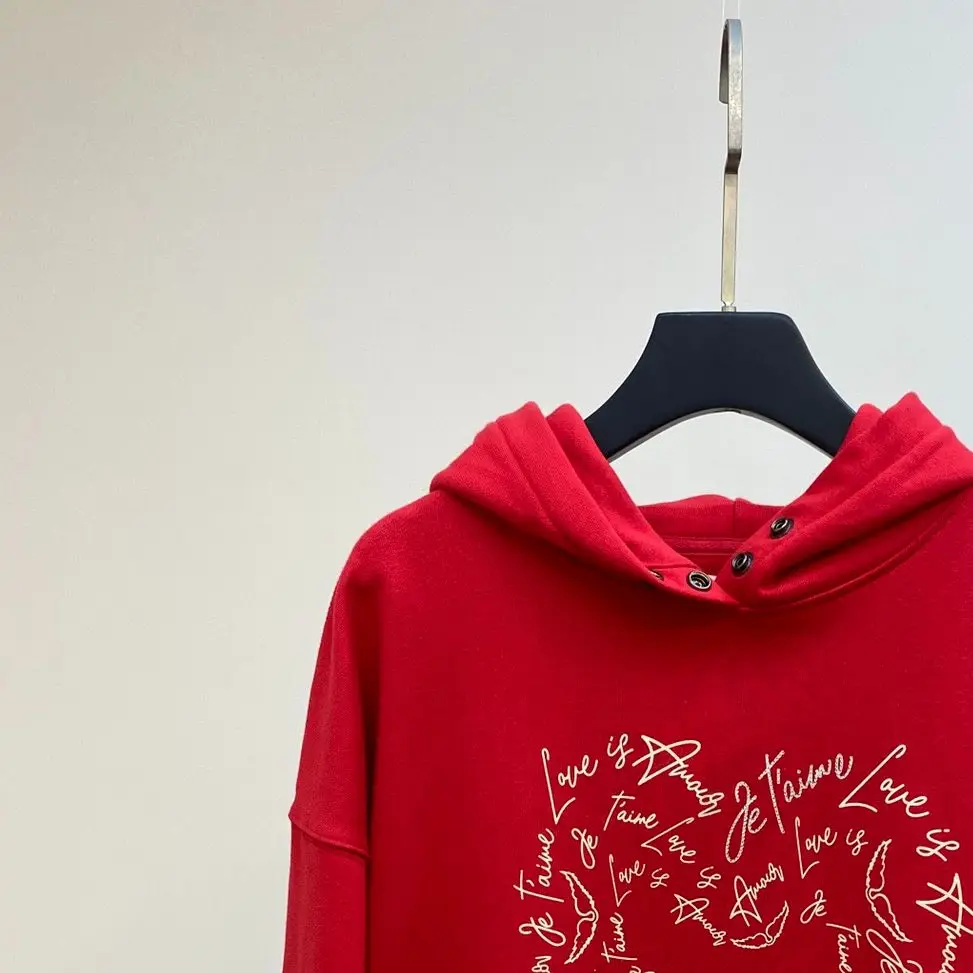 

Women Hoodies Letter Hooded Loose Casual Sweatshirt