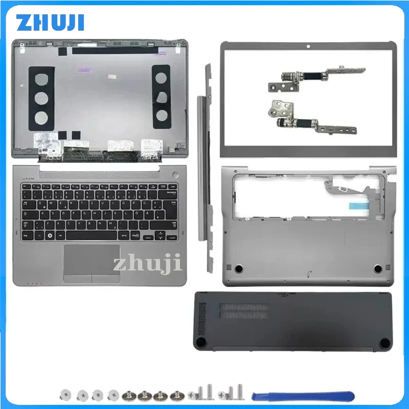 Фото Для NP530U3C NP530U3B NP535U3C NP535U3B задняя крышка ЖК-дисплея/передняя панель/петли/подставка для рук/нижняя часть корпуса верхняя крышка №1