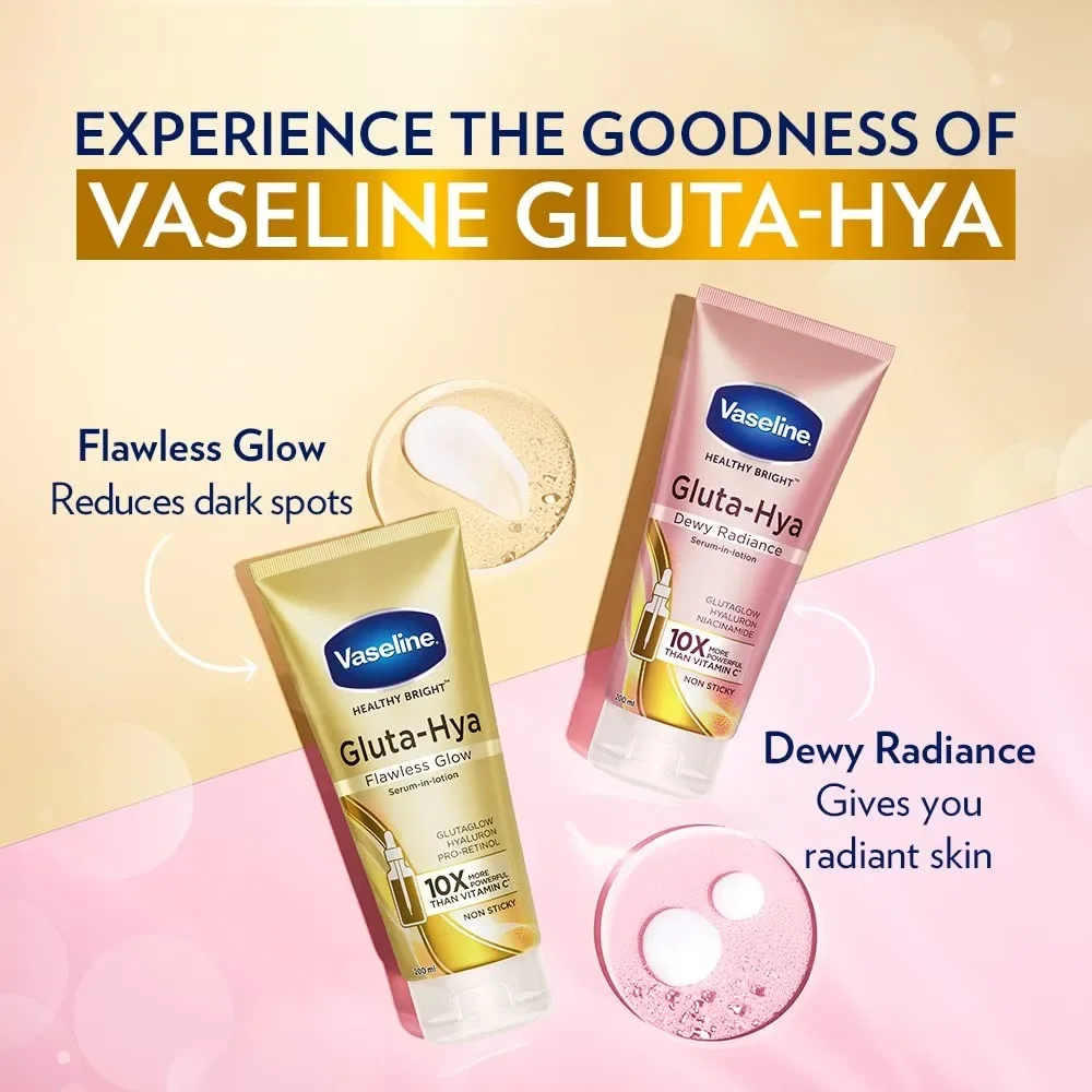 Vaseline G Pueb-Hya Flawless Glow Body Lotion Сыворотка-в лосьон усиленная с GiseurGlow для видимой яркой