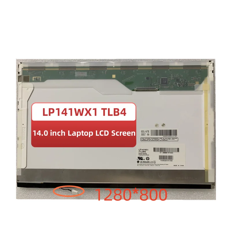 

Экран для ноутбука B141EW04 B141EW01 LTN141AT07 LTN141AT13 LTN141W1-L05 LP141WX3 TLN1 LP141WX1 TLB4, матричная панель дисплея