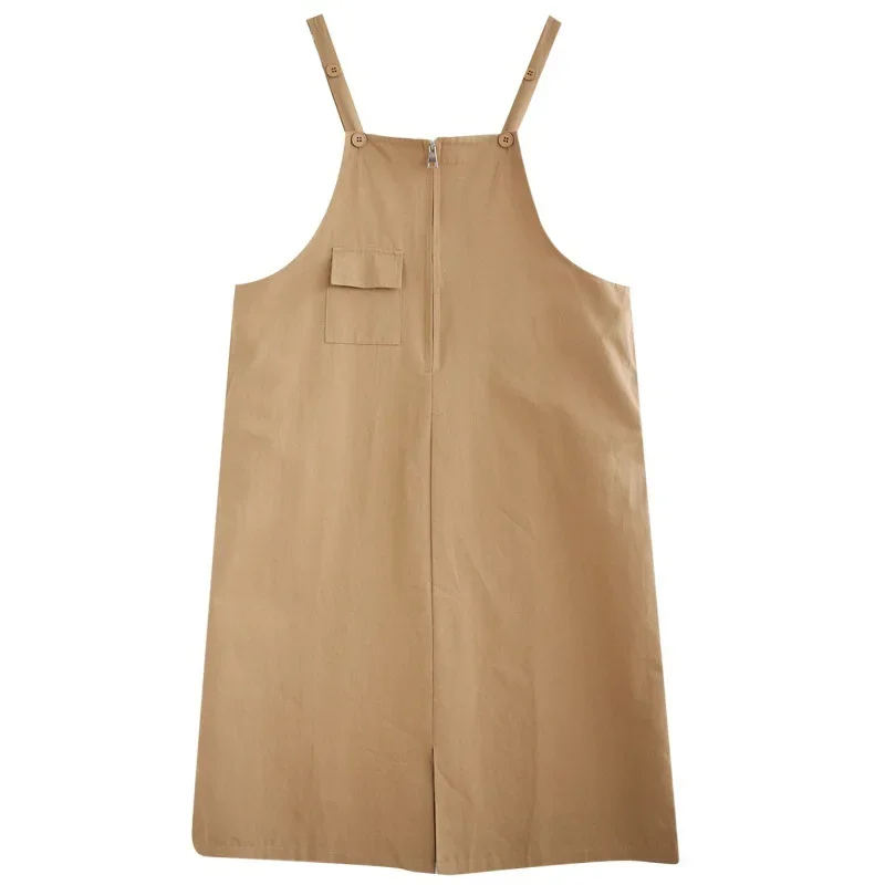 Лето 2024 свободное однотонное платье в корейском и японском стиле винтажное