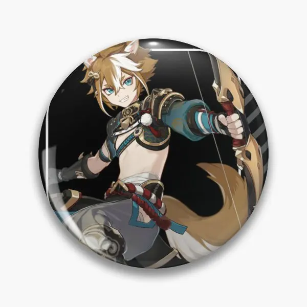 

Gorou Canine Warrior Genshin ударопрочная мягкая пуговица, булавка для воротника, милый любимый женщины, металлическая забавная модная Ювелирная брошь, ...