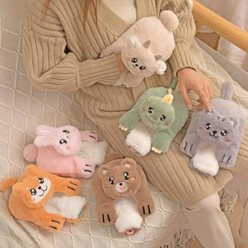 

Hot Water Bag Water Leakage Prevention Hot-water Bag Classic Rubber Hot Or Cold Water Bottle With Cute Stuffed Animal Cover For